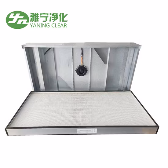 Fluxo de ar laminar Yaning FFU, filtro HEPA com ventilador ou motor